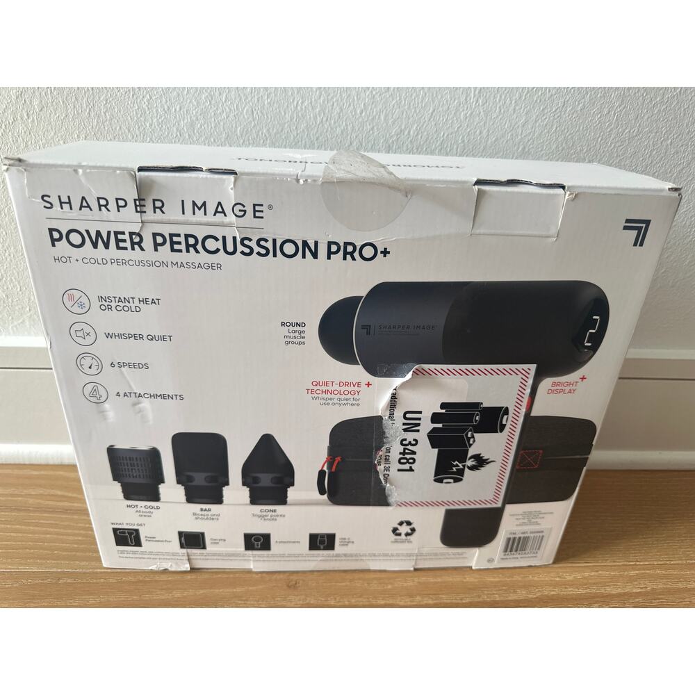 Sharper Image - Powerboost Pro+ Hot and Cold Percussion Massager - Black - Picture 6 of 8